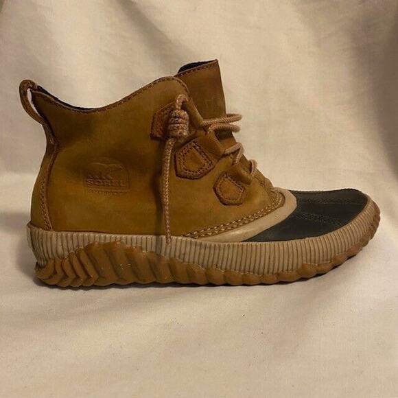 Sorel Womens 7.5 Out N About Plus Waterproof Rain Duck Boots Brown - Picture 1 of 9